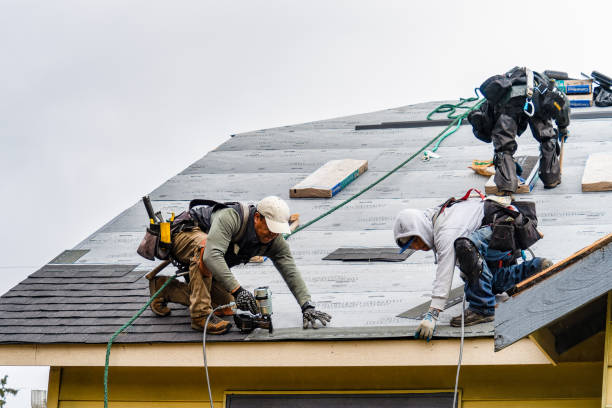 Professional Gutter Installation technician working in Monroe, WI